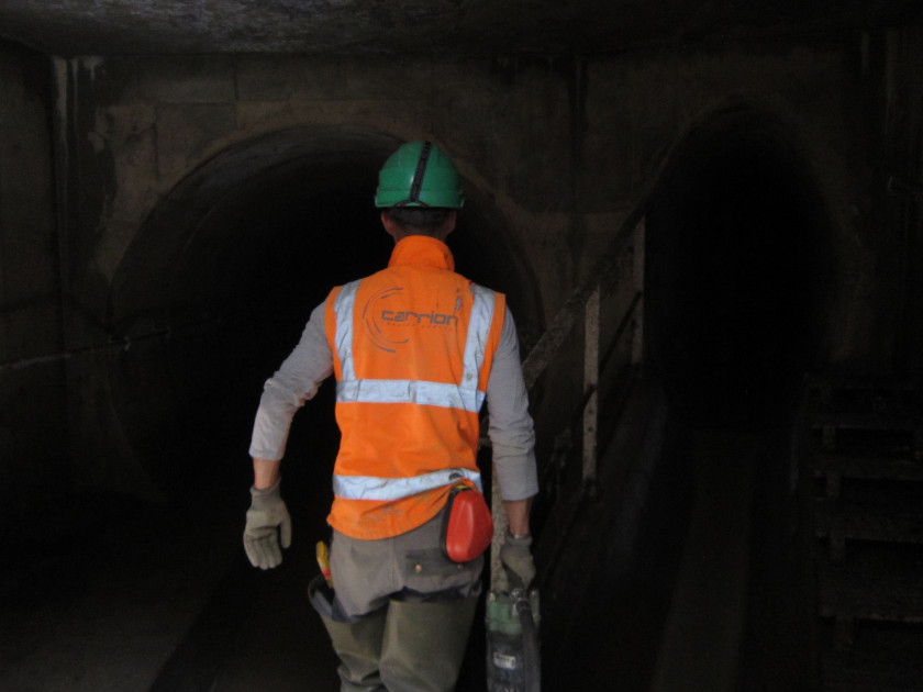 réhabilitation en eau potable et assainissement du tunnel de Fourvière